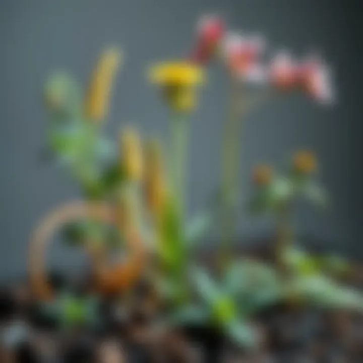 Diverse plants showcasing growth stages throughout the year