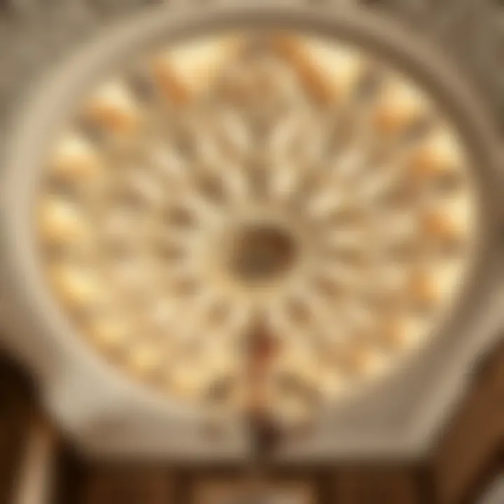 Elegant ceiling design showcasing intricate patterns