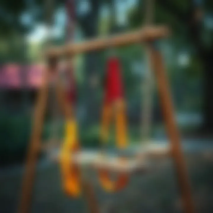 Safety measures for swing installation including safety gear