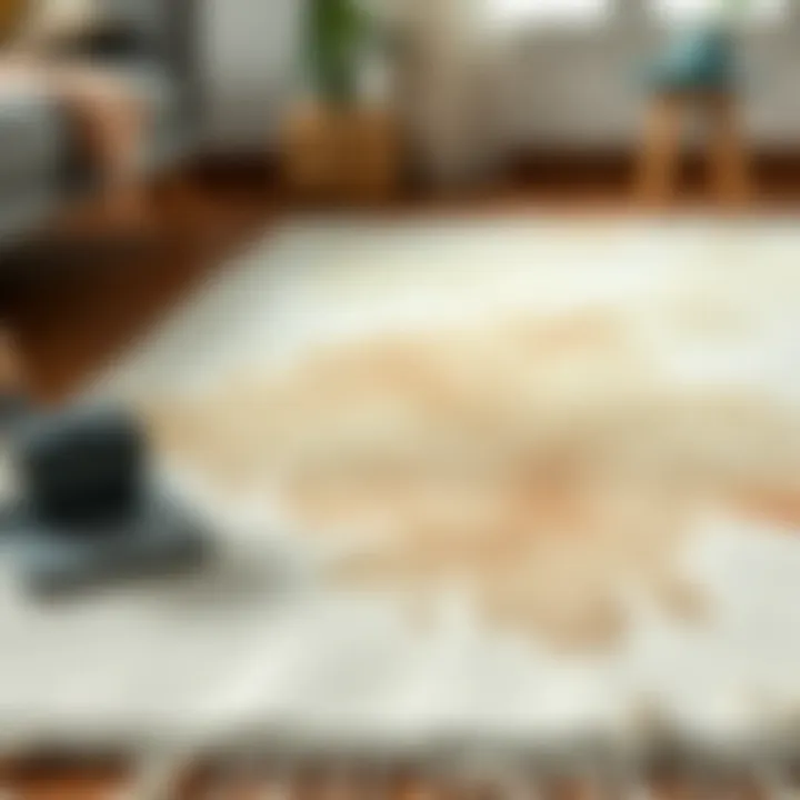 After Cleaning: The Stain-Free Rug A freshly cleaned rug, free of paint stains