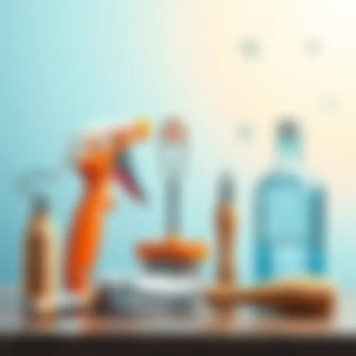 Different tools for glass cleaning