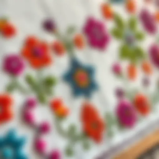 Traditional embroidered textile showcasing craftsmanship