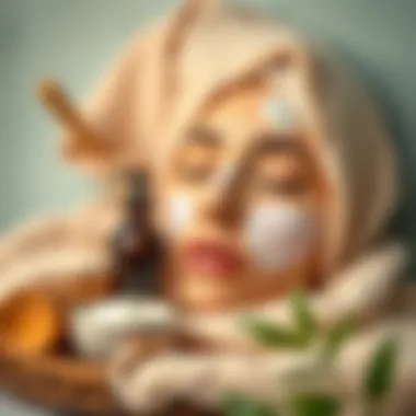 Skin Care Routine for Utu Yanığı Relief A calming image of a skin care routine