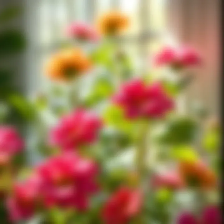 Close-up of vibrant blooms thriving in sunlight