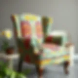 Vibrant chair after painting