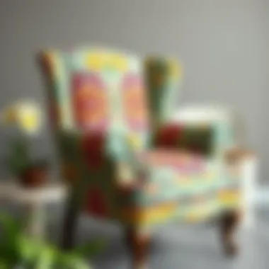 Vibrant chair after painting