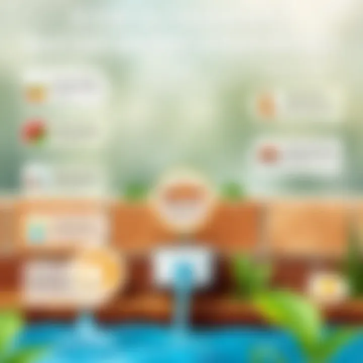 An informative infographic showing water-saving tips