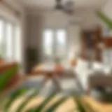 Cozy workspace with modern furniture