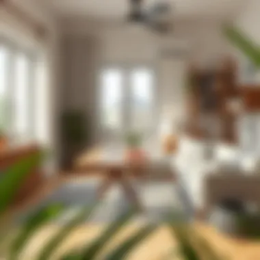 Cozy workspace with modern furniture