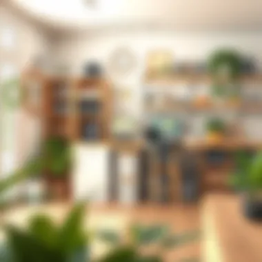 Functional dual-purpose workspace featuring storage solutions