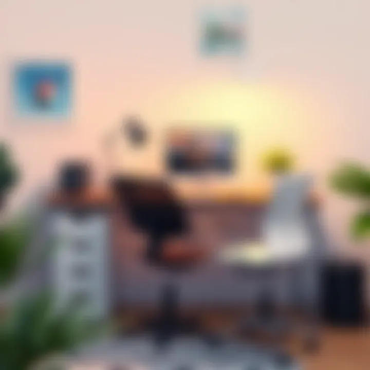 Modern ergonomic desk setup promoting productivity