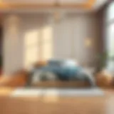 Elegant bedroom arrangement showcasing harmonious colors and textures.