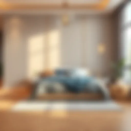 Elegant bedroom arrangement showcasing harmonious colors and textures.