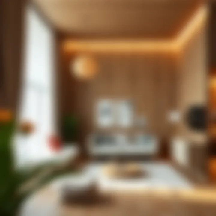 Stylish furniture layout for optimal space utilization in a bedroom.