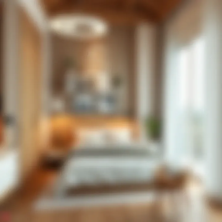 Organized bedroom layout enhancing space