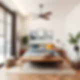 Cozy bedroom design with modern elements