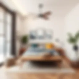 Cozy bedroom design with modern elements