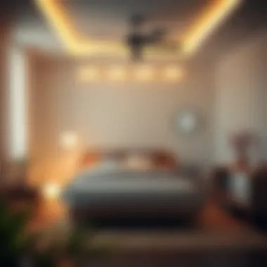 Tranquil lighting ambiance in a bedroom
