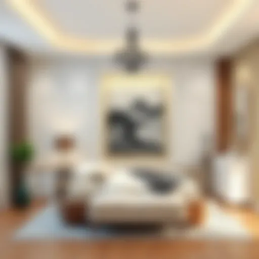 Elegant bedroom set showcasing modern design elements