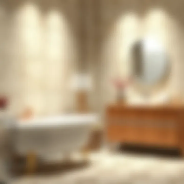 Elegant material choices for dressing room