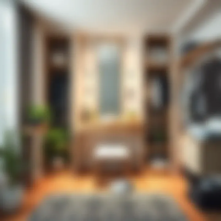 Smart layout for functional dressing room